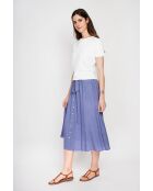 Valérie weißer Pullover mit Zopfmuster und Rundhalsausschnitt