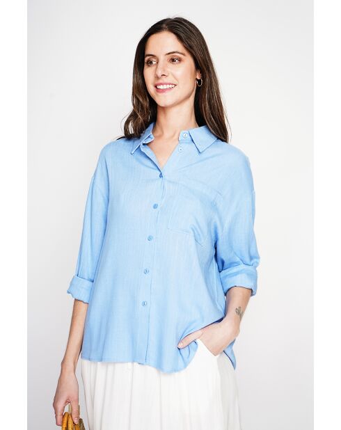 Christiane Azur Langhemd aus Leinen in Übergröße