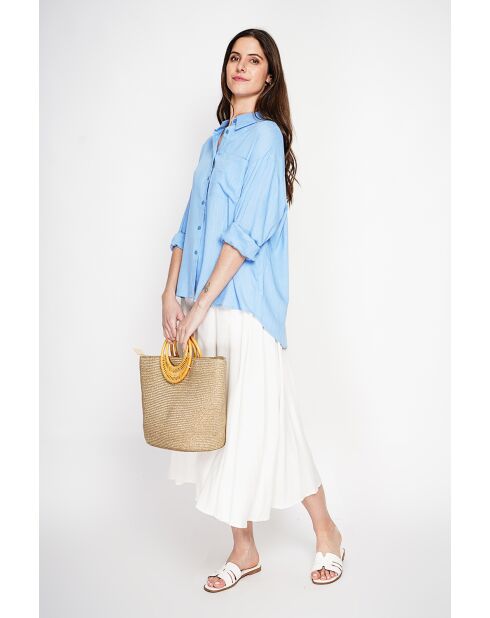 Christiane Azur Langhemd aus Leinen in Übergröße