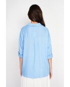 Christiane Azur Langhemd aus Leinen in Übergröße