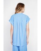 Tunique en lin mélangé Christiane azur