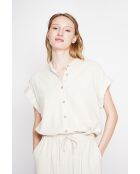 Tunica Christiane in misto lino beige