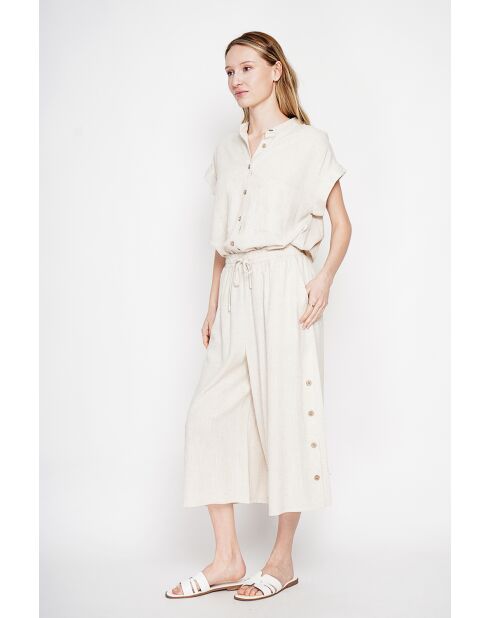 Tunique en lin mélangé Christiane beige