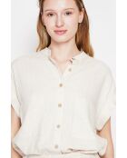 Tunica Christiane in misto lino beige