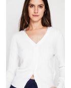 Wit vest met v-hals Nathalie