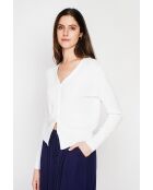 Wit vest met v-hals Nathalie