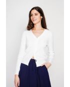 Wit vest met v-hals Nathalie