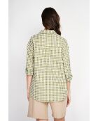 Hélène Claire Hélène Claire Langes Oversize-Hemd aus khakifarbener Leinenmischung