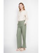 Tunique col tunisien en lin mélangé beige