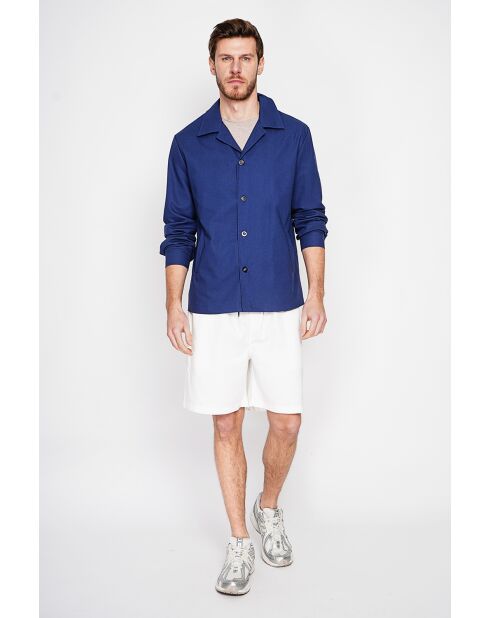 Jacke Gervase aus marineblau aus Leinenmischung