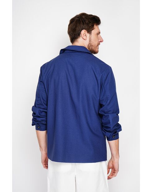 Jacke Gervase aus marineblau aus Leinenmischung