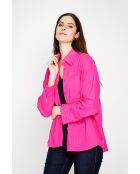 Christiane Fushia langes Leinenhemd in Übergröße