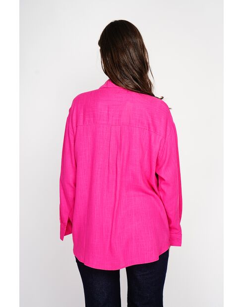 Christiane Fushia langes Leinenhemd in Übergröße