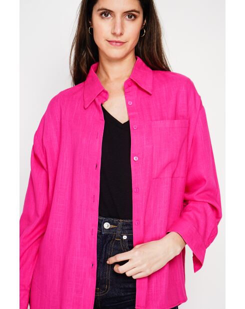Christiane Fushia langes Leinenhemd in Übergröße