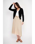 Nathalie Weste mit V-Ausschnitt in Schwarz