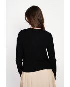 Nathalie Weste mit V-Ausschnitt in Schwarz