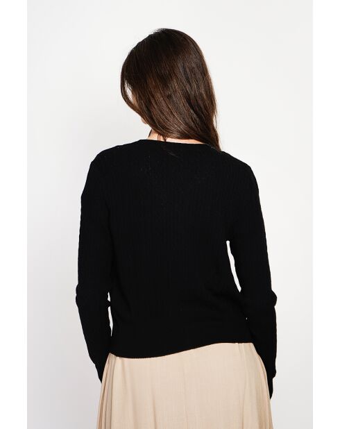 Nathalie Weste mit V-Ausschnitt in Schwarz