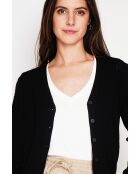 Nathalie Weste mit V-Ausschnitt in Schwarz