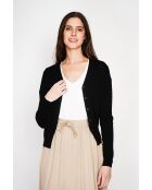 Nathalie Weste mit V-Ausschnitt in Schwarz