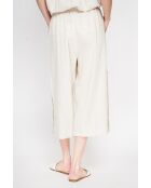 Pantalon coupe jupe en lin mélangé Jeannine beige