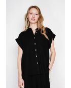 Tunique en lin mélangé Christiane noire