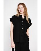 Tunique en lin mélangé Christiane noire