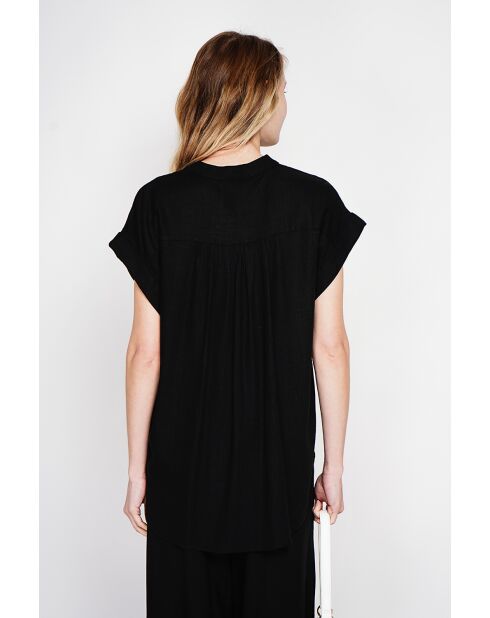 Tunique en lin mélangé Christiane noire