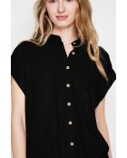 Tunique en lin mélangé Christiane noire