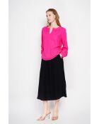 Suzette fushia blouse van Tunesisch linnen