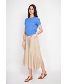 Valérie Azur Leinenpullover mit Rundhalsausschnitt und Zopfmuster