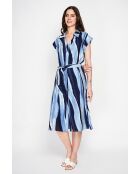 Lucette blauwe jeansjurk van linnenmix