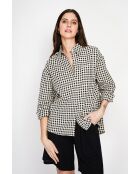 Hélène zwart oversized lang hemd van linnenmix