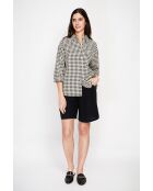 Hélène zwart oversized lang hemd van linnenmix