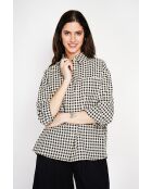 Hélène zwart oversized lang hemd van linnenmix