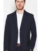 Godefroi marineblaue Jacke aus Leinenmischung