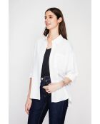 Christiane weißes Oversize-Langhemd aus Leinen