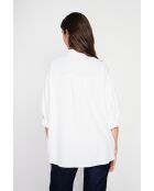 Christiane weißes Oversize-Langhemd aus Leinen