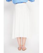 Witte rok met lange taille en linnenmix van Georgette