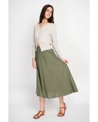 Gilet Nathalie beige con scollo a V