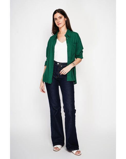 Christiane Langhemd North Sea aus Leinen in Übergröße