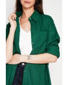 Christiane Langhemd North Sea aus Leinen in Übergröße