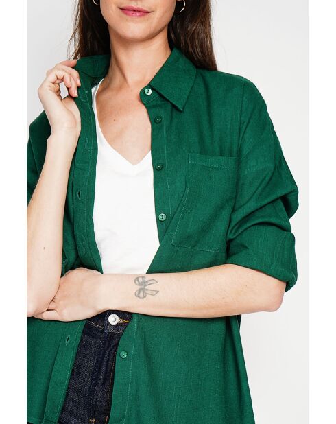 Christiane Langhemd North Sea aus Leinen in Übergröße