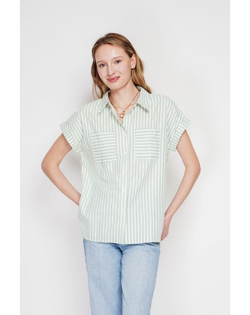 Claire Jadehemd aus Leinenmischung