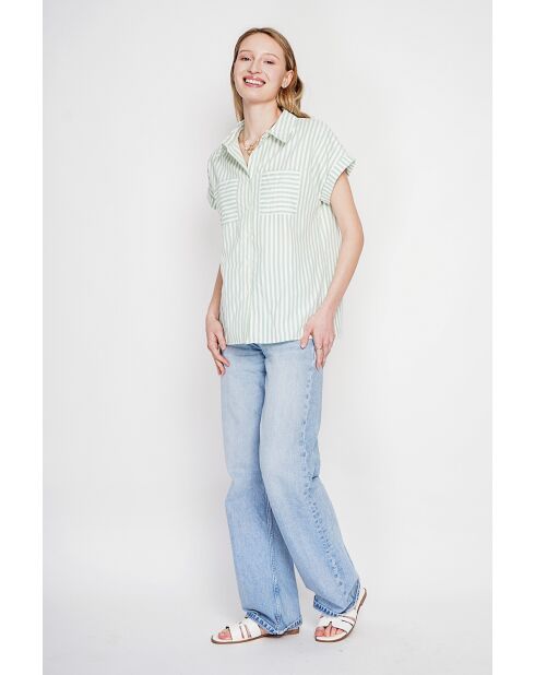 Claire Jadehemd aus Leinenmischung