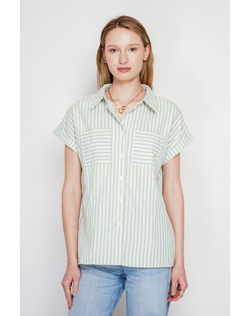 Claire Jadehemd aus Leinenmischung