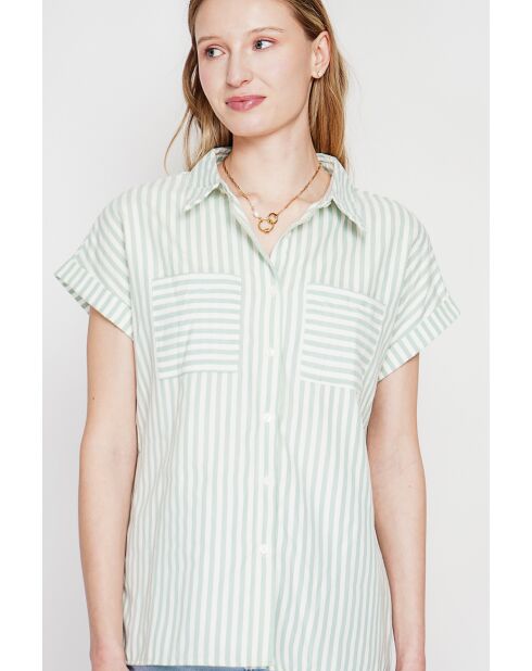 Claire Jadehemd aus Leinenmischung