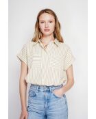 Beiges Hemd Claire aus Leinenmischung