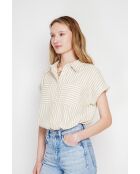 Beiges Hemd Claire aus Leinenmischung