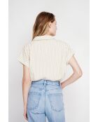 Beiges Hemd Claire aus Leinenmischung