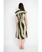 Khakifarbenes Hemdkleid Lucette aus einer Leinenmischung